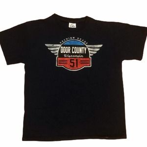 Door County Wisconsin Gas T-shirt Kids Sz L